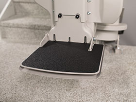 large footrest electric curved chair stair lift